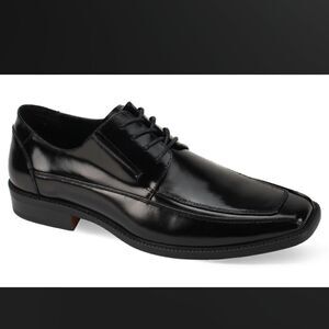 GIORGIO VENTURI MEN'S BLACK MOC TOE LACE UP SMOOTH FINISH DRESS SHOE 6970.